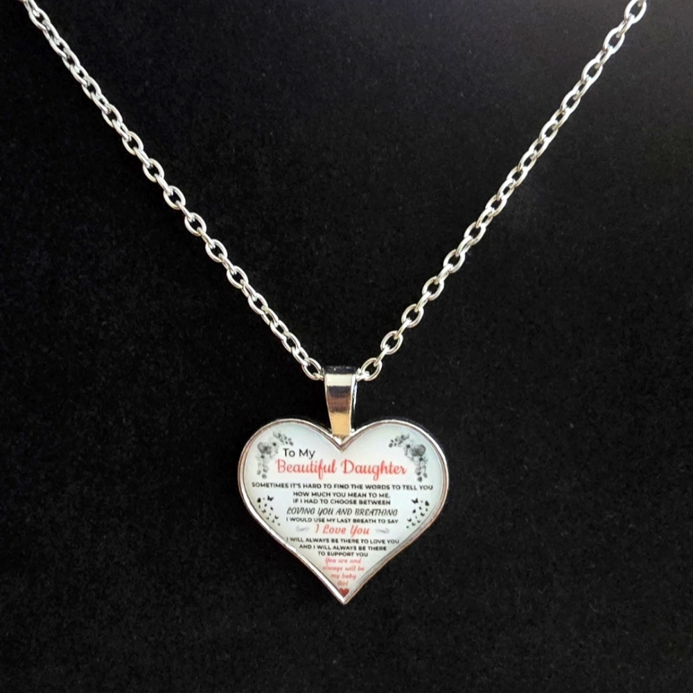 Heart Pendant Necklace for Daughter